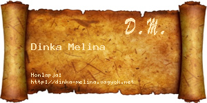 Dinka Melina névjegykártya
